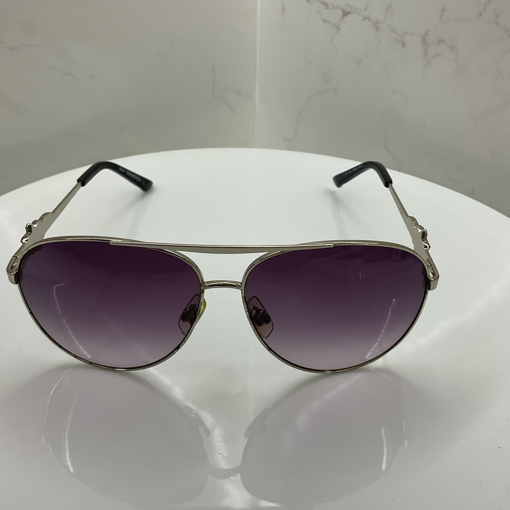 Authentic Swarovski Sunglasses Silver Crystals Av… - image 1